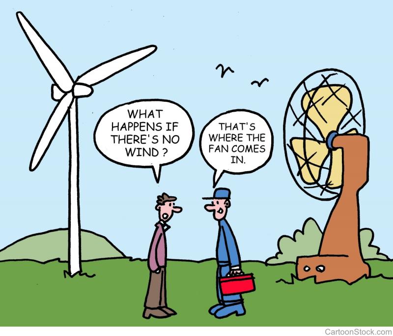 Comic about wind turbines